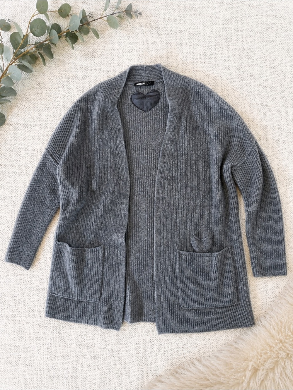 YOOX Twin-Set Simona (Milano) Lambs Wool/ Cashmere Cardigan XS